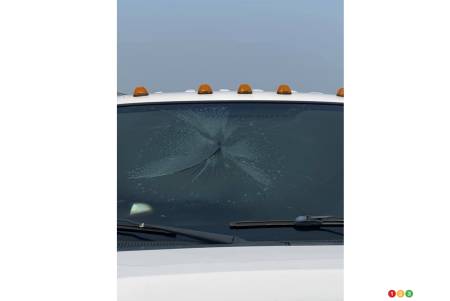 Windshield of the Ford Super Duty